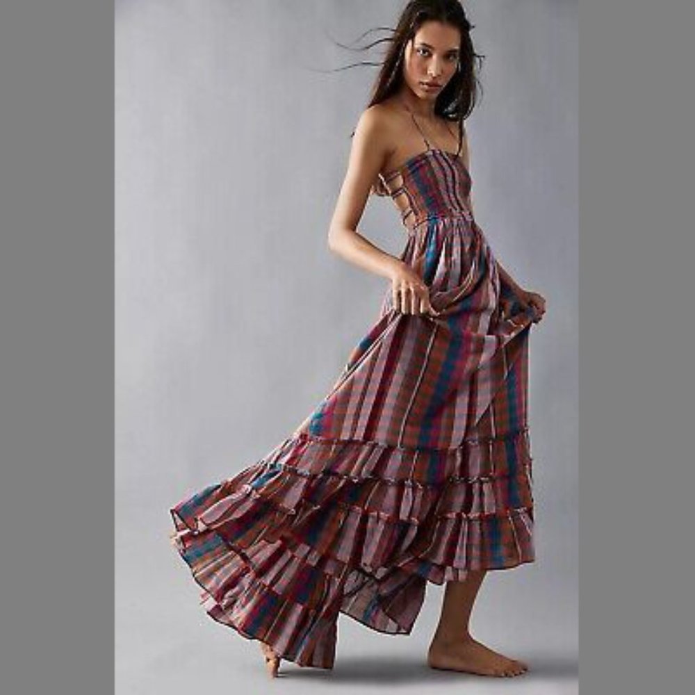 Free People Extratropical Maxi dress Plaid